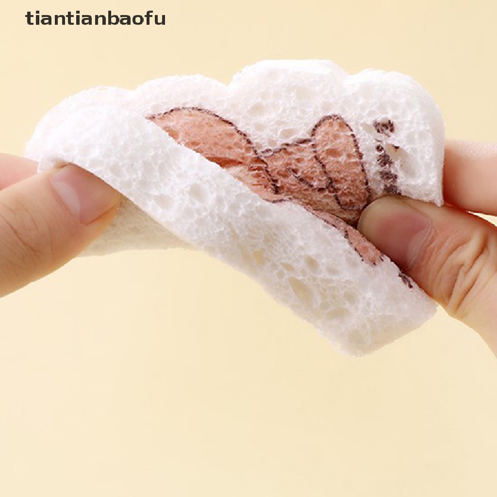 [tiantianbaofu] 1pc Spons Pembersih Rumah Scouring Pads Compressed Cuci Piring Spons Dapur Butik