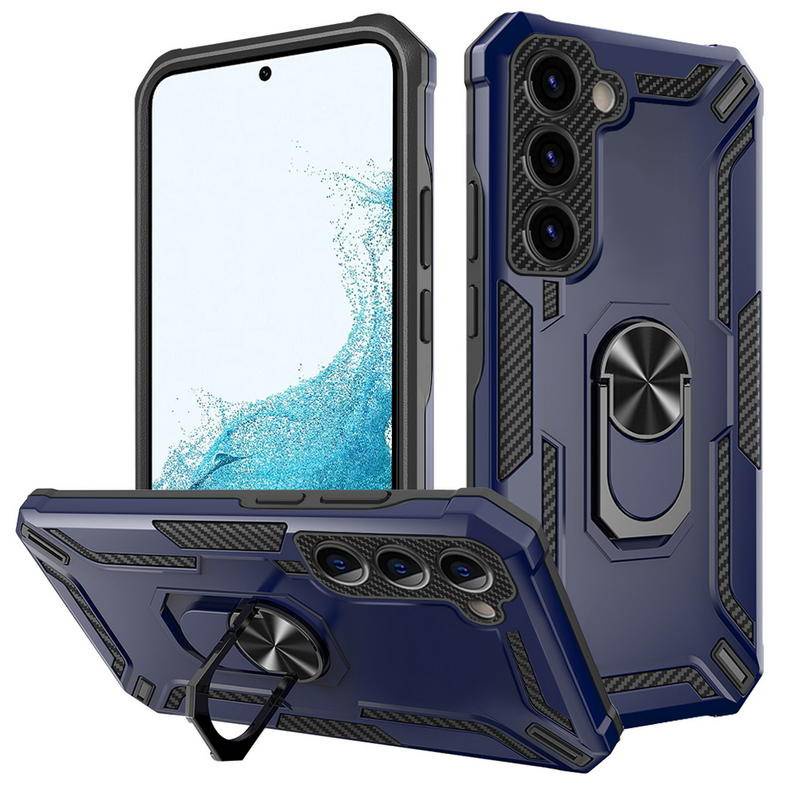 Gaya Militer Drop Impact Untuk Samsung A22 A23 A30 A20 M10S A30S A50S A32 M32 A33 A34 A42 M42 A51 Case 360 Metal Rotating Ring Kickstand Holder Armor Heavy Duty Shockproof Case