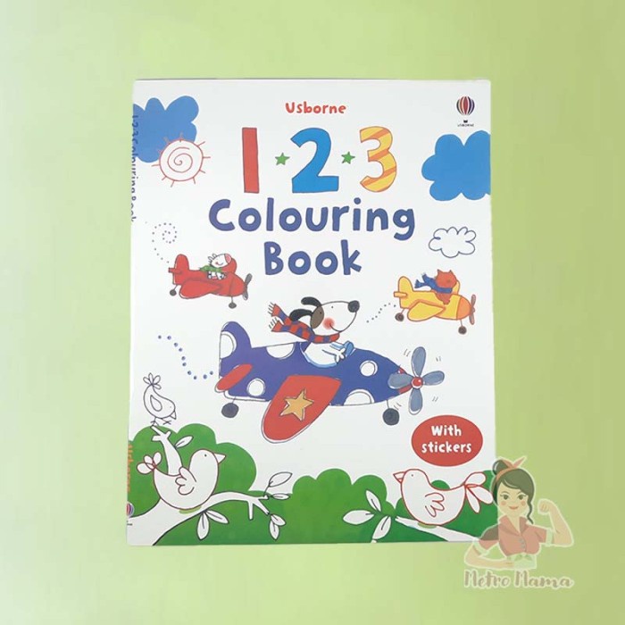 

DN40- Buku Mewarnai Anak Usborne First Colouring Books with Stickers - 123 KODE 212