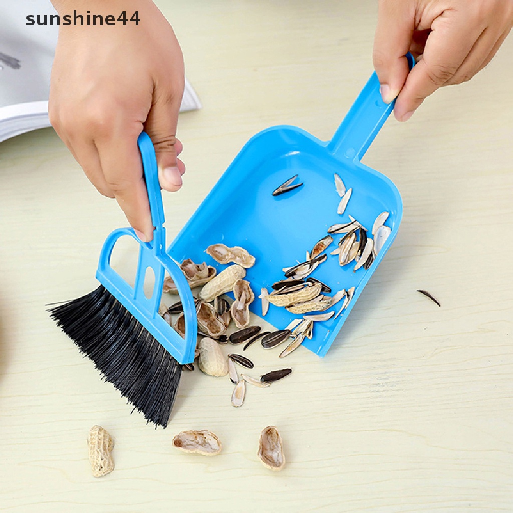 Sunshine Sikat Pembersih Mini Sapu Pengki Set Desktop Sweeper Alat Pembersih Sampah ID