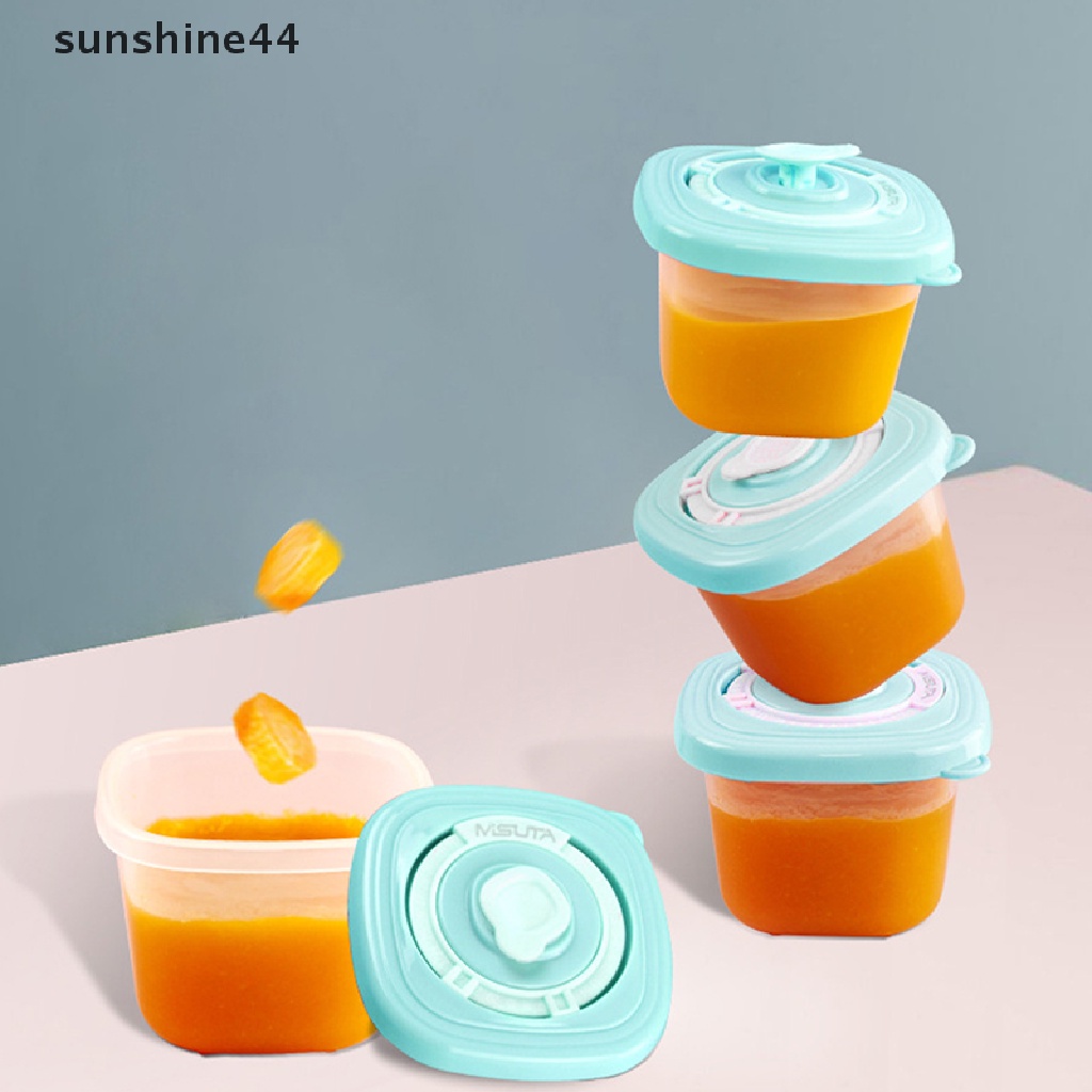 Sunshine 120ml Dispensing Crisper Box Tebal Sealed Food Box Kotak Penyimpanan Makanan Bayi ID