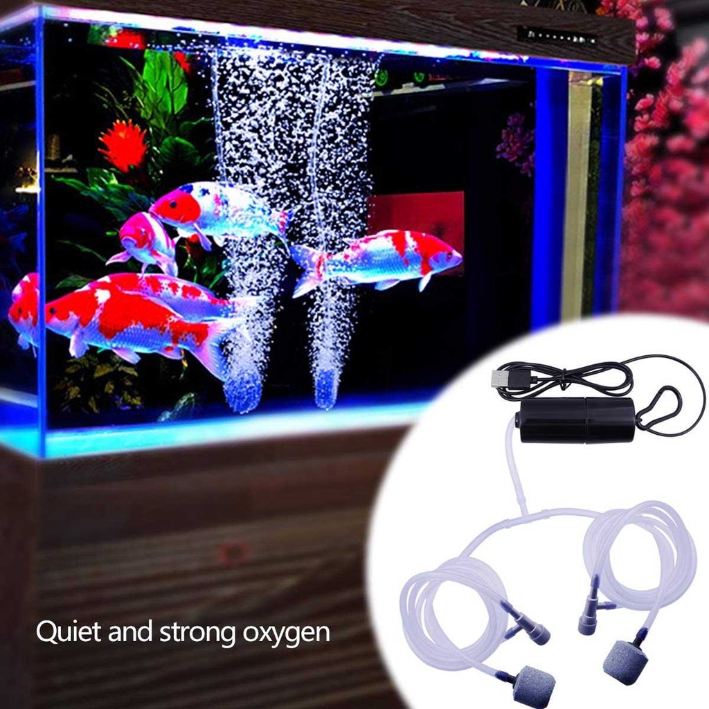 SweetLife Aerator Aquarium USB Double Pump with Accesories 5V 1W - SL2P ( Al-Yusi )