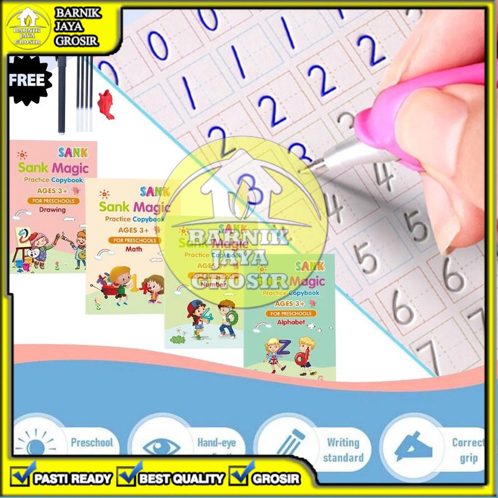 

[BJG] 4 BUKU SET MAGIC PRACTICE BOOK ORIGINAL SANK MAGIC BOOK BISA DIHAPUS