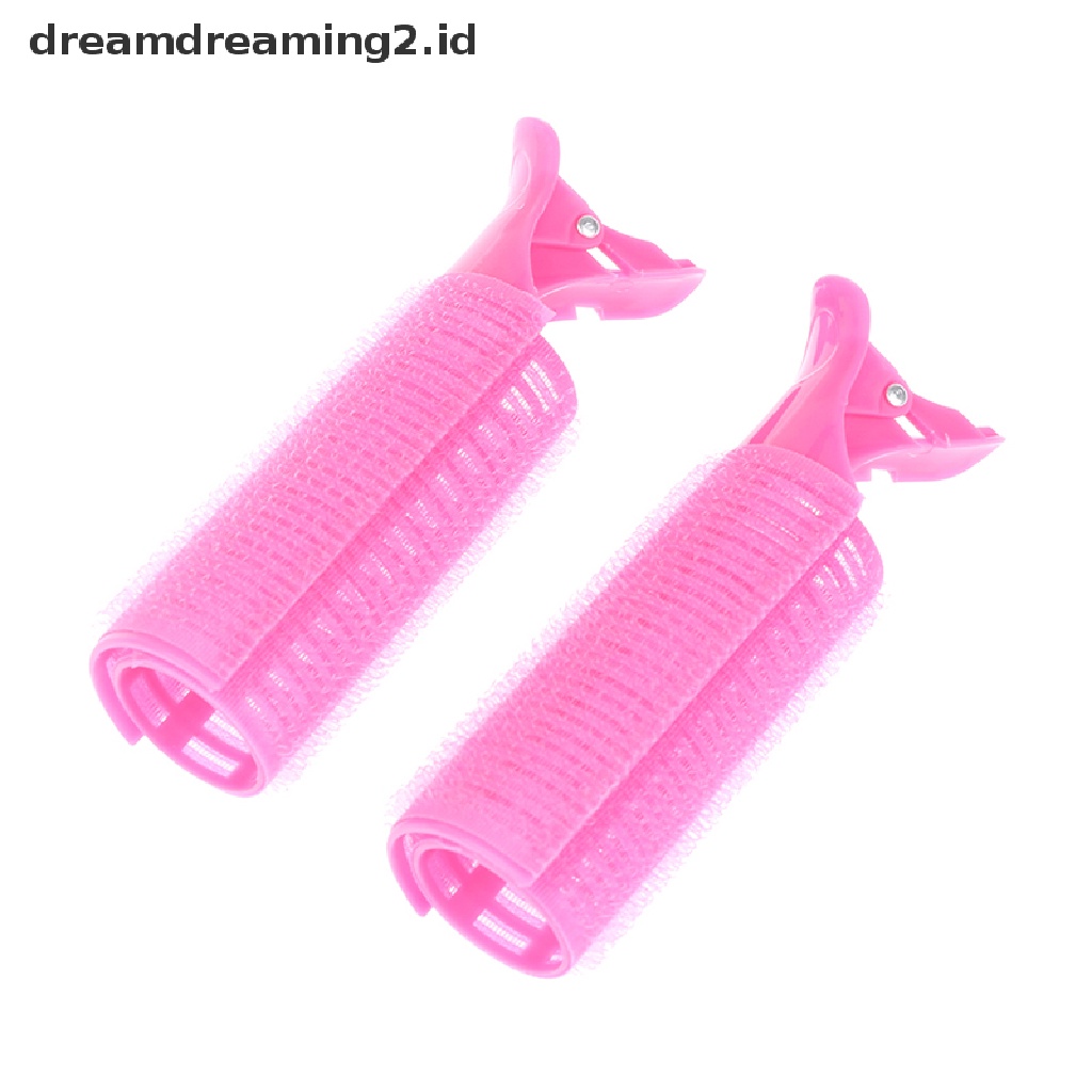 (hot) 2pcs Magic Curlers Self-adhesive Curling Rambut Lazy Curling Tube Alat Salon//