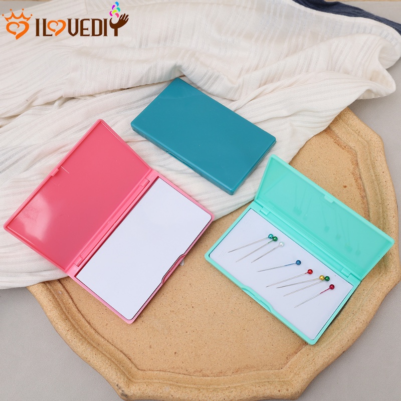 Mag Jarum Jahit Kotak Penyimpanan Barang Kecil Portabel Atur Wadah Gunting Kuku Clipper Pin Keeping Bin Anti-loss Card Jewelry Storage Case