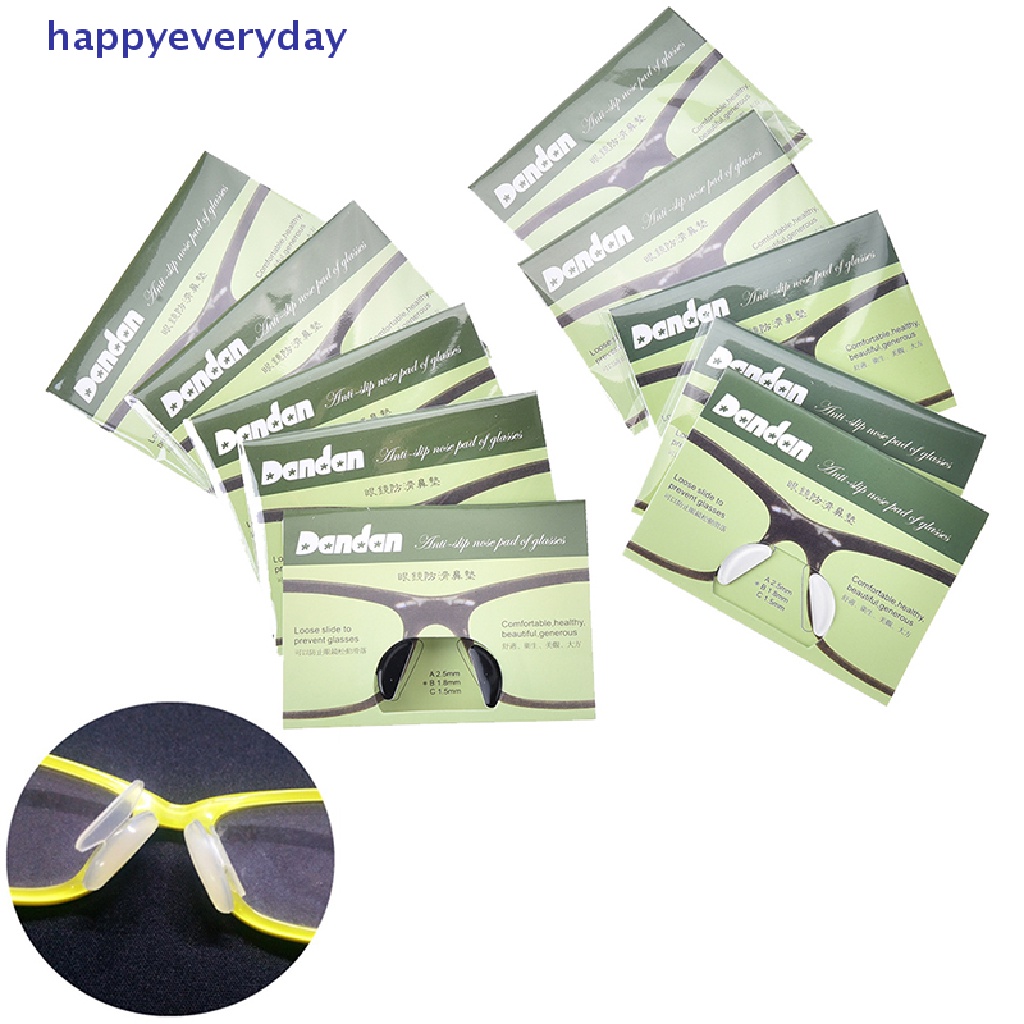 [happy] 5pasang 1.8mm anti-slip silicone nose pads Kacamata sunglass Kacamata spectacles [ID]