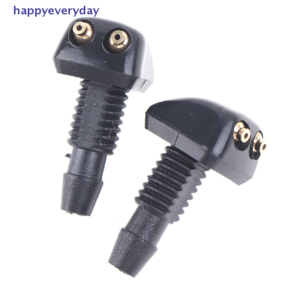 [happy] 2x Universal Front Windshield Washer Wiper Nozzle er Stopkontak Spout Air [ID]