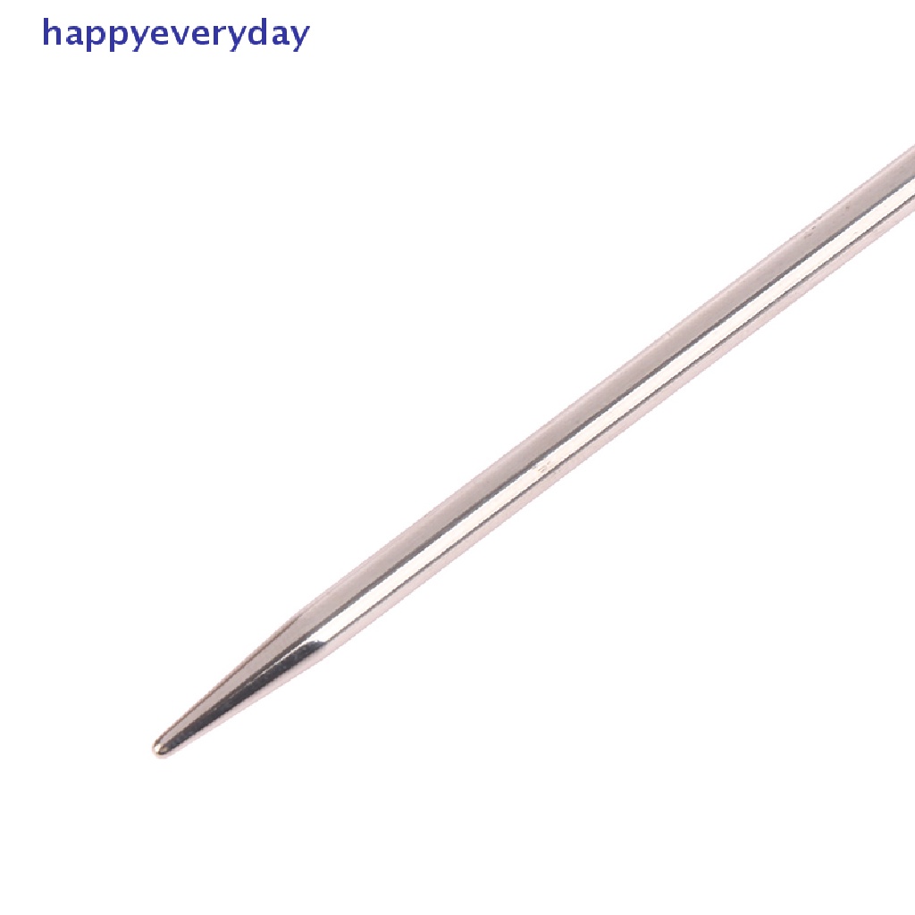 [happy] 1pc Kepala Ganda Stainless Steel Makeup Toner Spatula Nail Art Alat Pengaduk [ID]