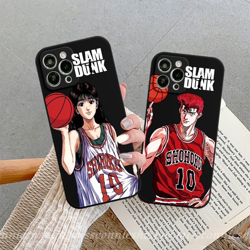 Fashion Couple Keren Anak Laki-Laki Perempuan Ponsel Case Kompatibel Untuk IPhone 7Plus XR 11 13 12 14 Pro Max 6 7 8 6S Plus X XS Max SE 2020 Basket Nomor10 Tepi Lurus Lembut Tpu Penutup Belakang