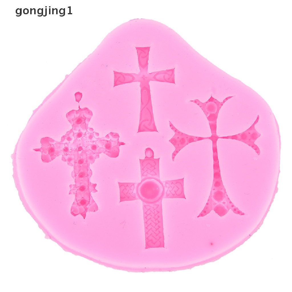 Ggg Gothic Cross Jesus Silikon Fondant Mould Cake Decorag Cetakan Kue Coklat ID