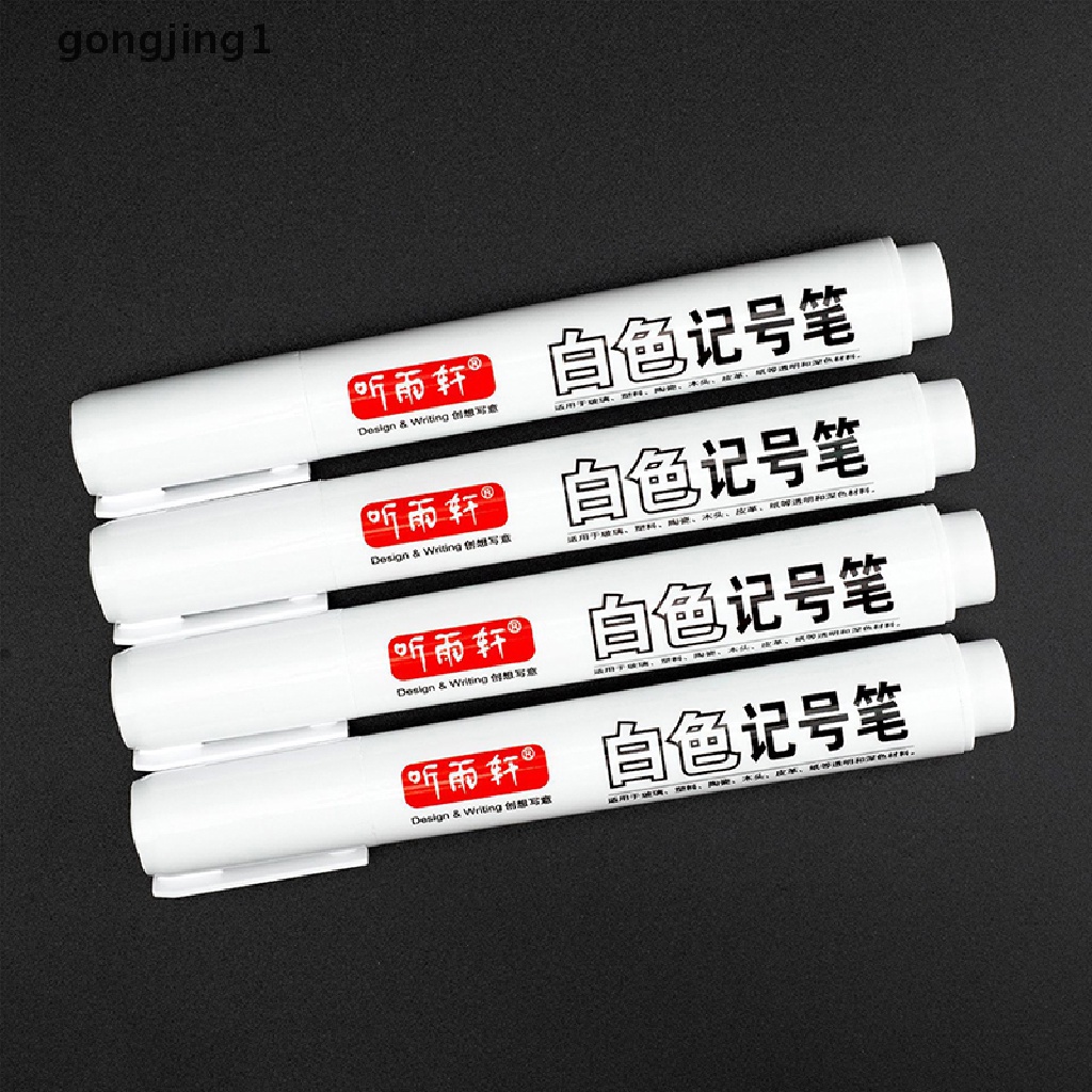 Ggg 1Pc Pulpen Spidol Permanen Tahan Air Minyak Warna Putih Pager Drawing Pen Set ID