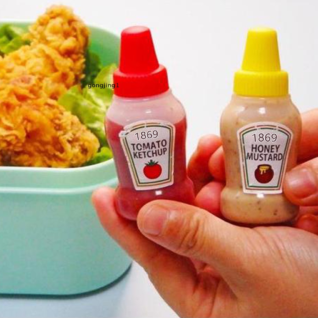 GGG Mini Condiment Sauce Bottle Small Containers Lovely Cat Dog Bento Bottles Lunch ID