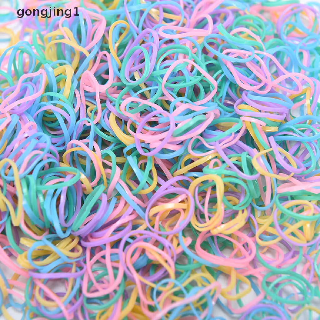 Ggg 1000Pcs Karet Rambut Anak Perempuan Wanita Warna Warni Elastic Band Hair Rope Headband ID