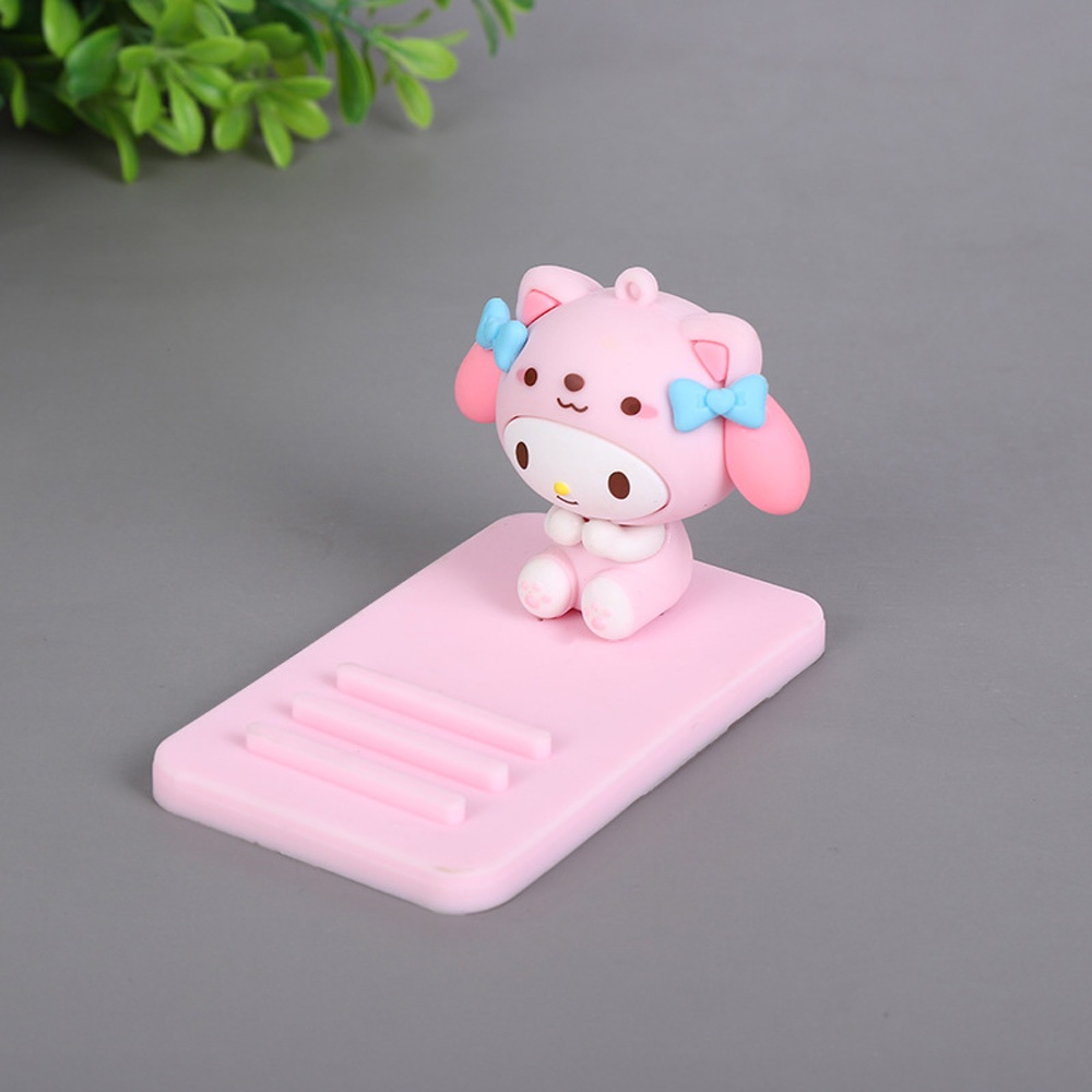 Sanrio PVC Mobile Phone Stand Desktop Lazy Person Stand Kartun Kuromi Mobile Phone Stand Base Alat Pelacak Dekorasi Desktop