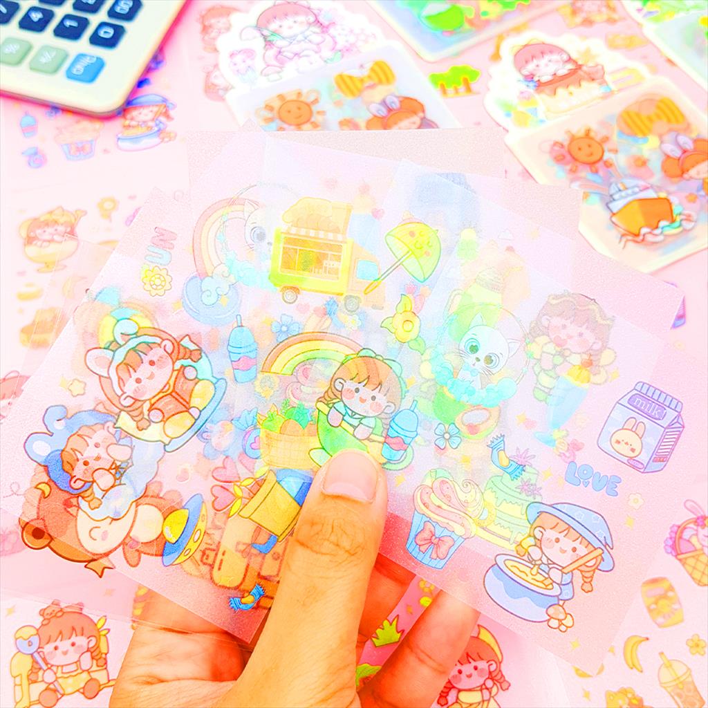 Sticker Asthetic Lucu  Tempelan Buku Stiker Tahan Air Stiker Jurnal 21915-10