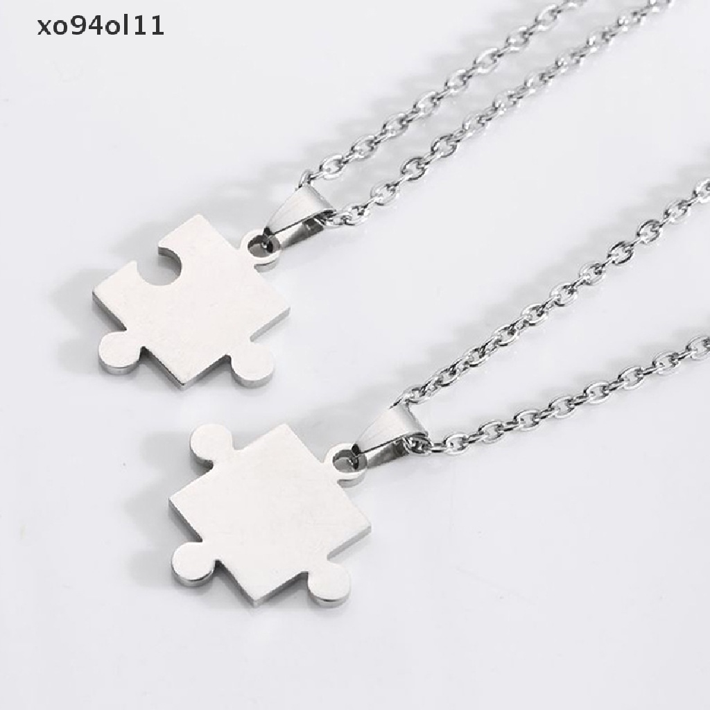 Xo 1pasang Kalung Liontin Puzzle Pasangan Kekasih Untuk Wanita Pria OL Baru