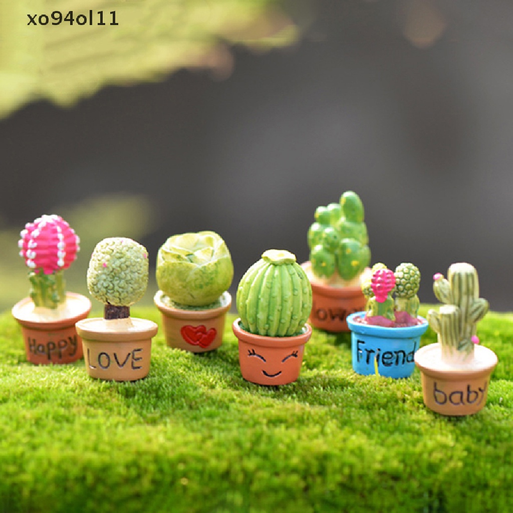 Xo DIY Mini Miniatur Peri Taman Ornamen Dekorasi Pot Craft Kaktus Aksesoris OL