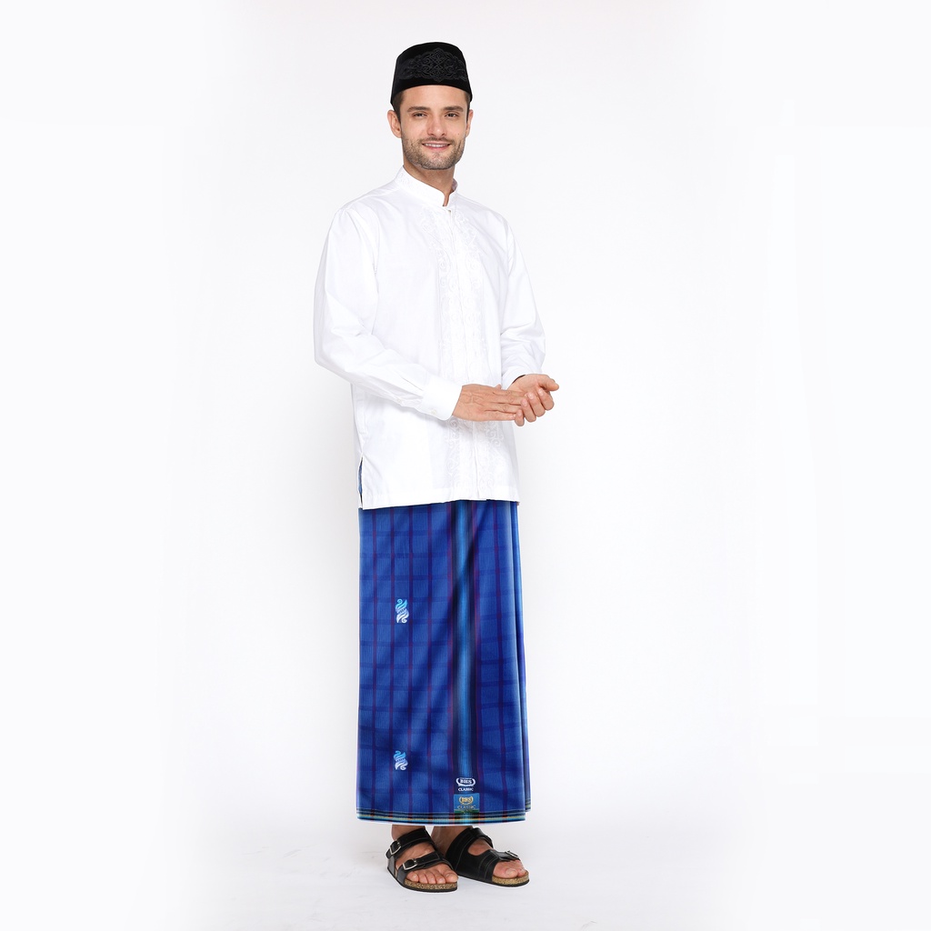 Sarung BHS Classic Gold Motif C45 SSA Biru Tua