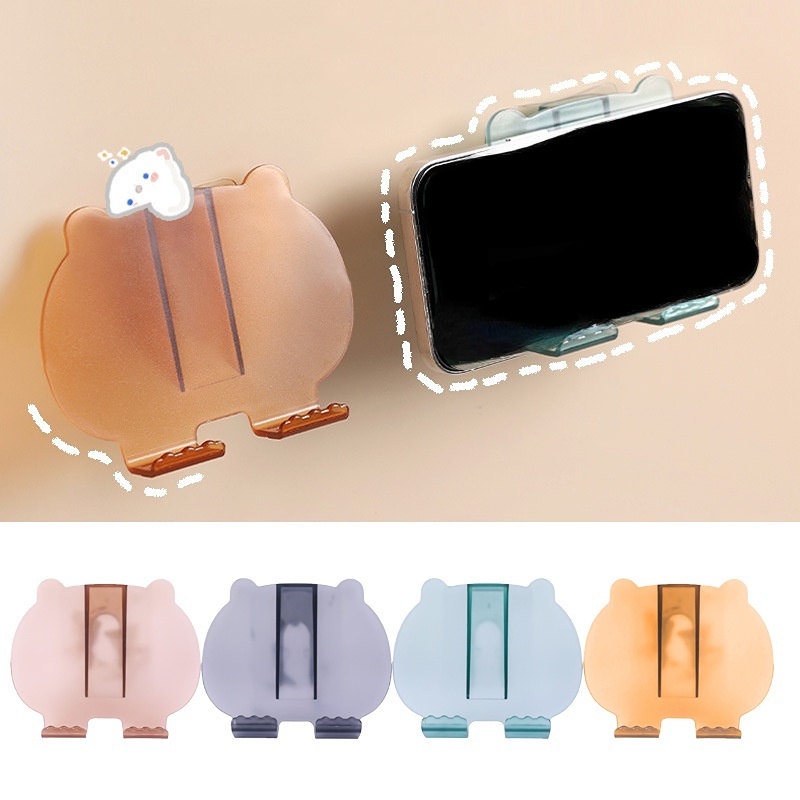 Universal Bedside Mobile Phone Stand/Beruang Lucu Dinding Smartphone Holder Alat Penyimpanan Dapur Kamar Mandi