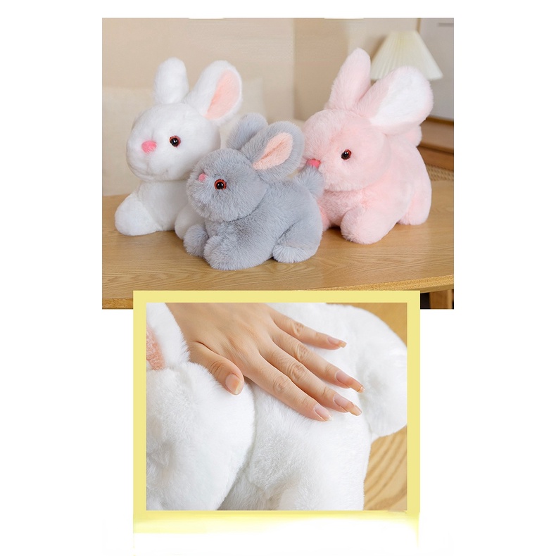 15 /20/30cm Boneka Kelinci Lucu Little White Rabbit Plush Toy Doll Rabbit Year Mascot Doll Zodiak Hadiah