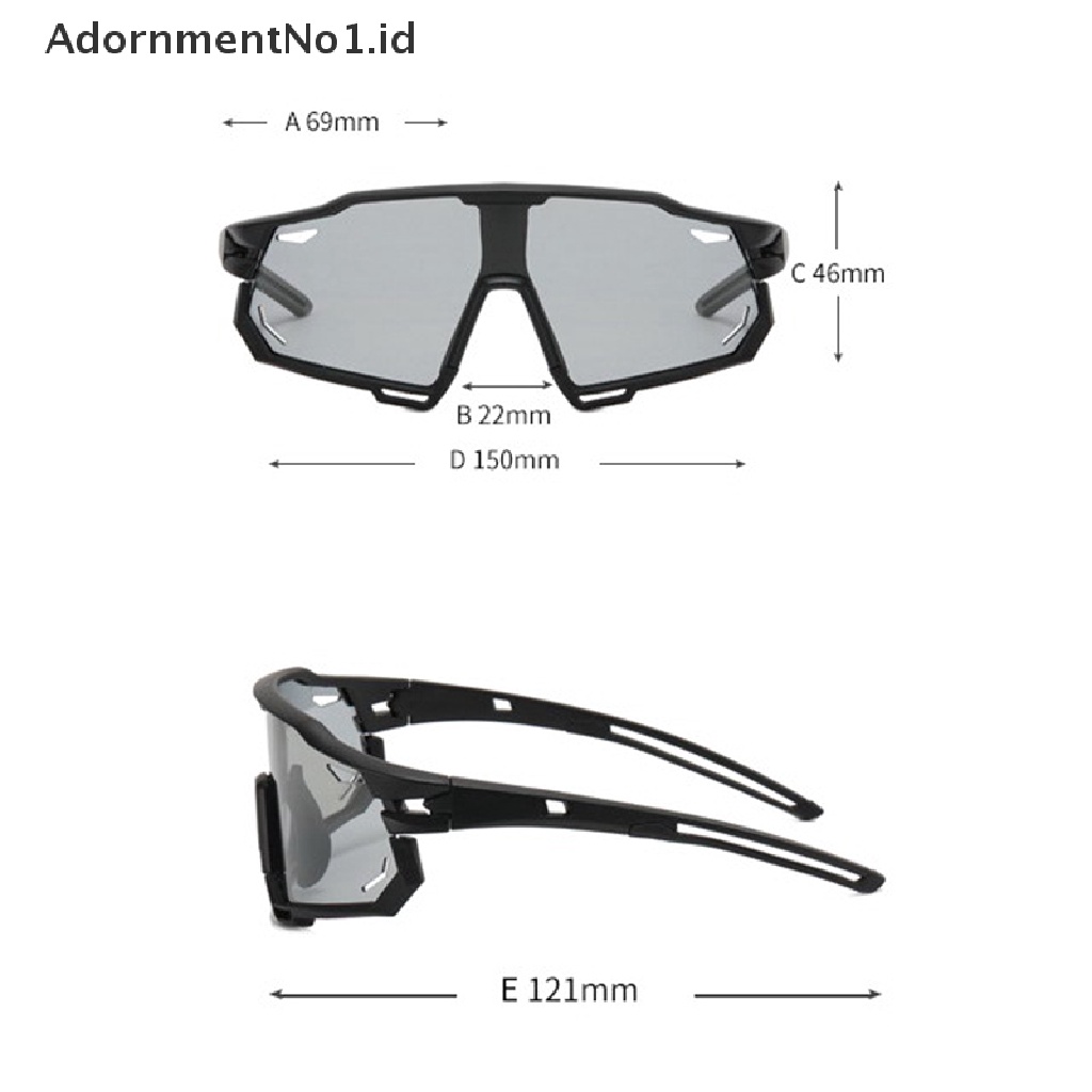 [AdornmentNo1] Kacamata Olahraga Photochromic Bersepeda Kacamata Olahraga Luar Ruangan Sepeda Eyewear MTB Sepeda Sunglasses Riding Goggles [ID]