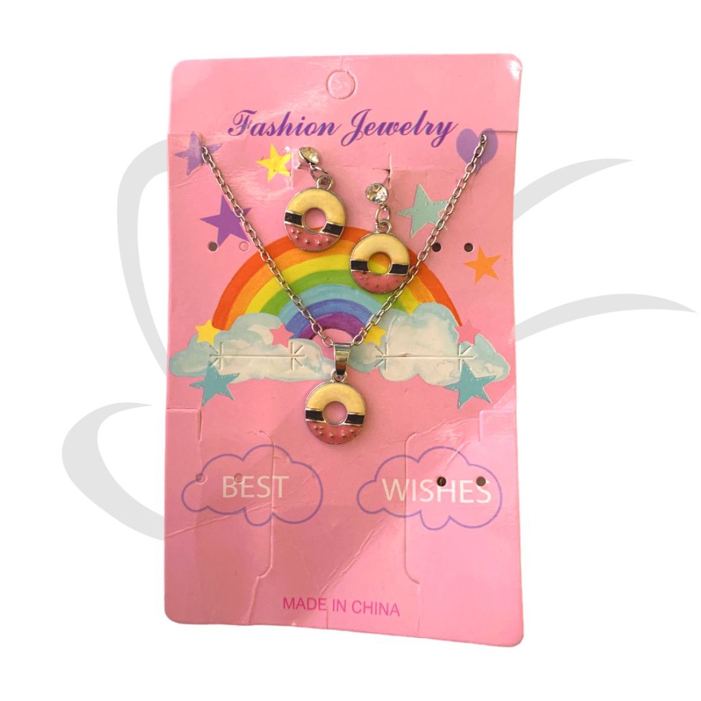 Perhiasan anak titanium perhiasan anak 1 set kalung anting liontin  7744 [TERMURAH]