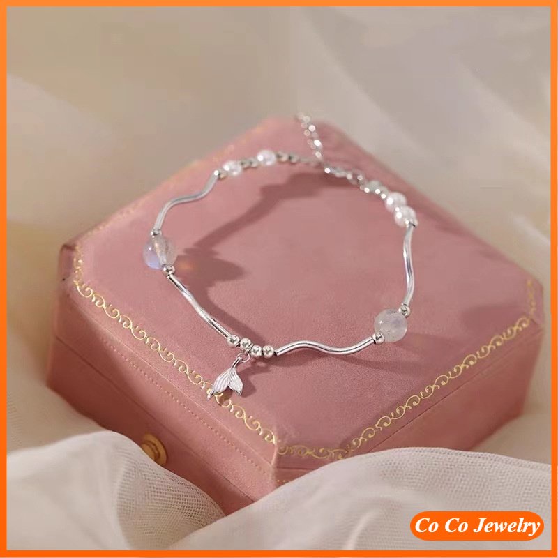 Gelang Desain Ekor Ikan Tumpuk Dua Layer Fashion Korea Pacar Bangle