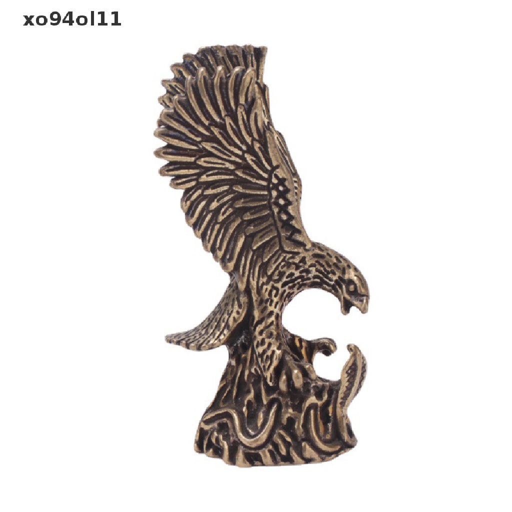 Xo Bronze Flying Eagle Statue Patung Miniatur Kuningan Dekorasi Rumah Kerajinan OL