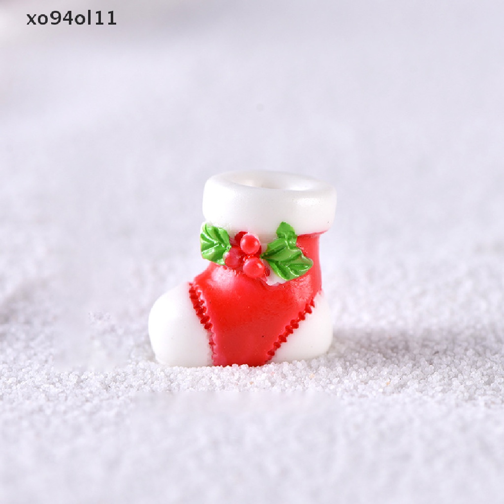 Xo Patung Miniatur Natal Xmas Tree Santa Claus Snowmen Micro Landscapes OL