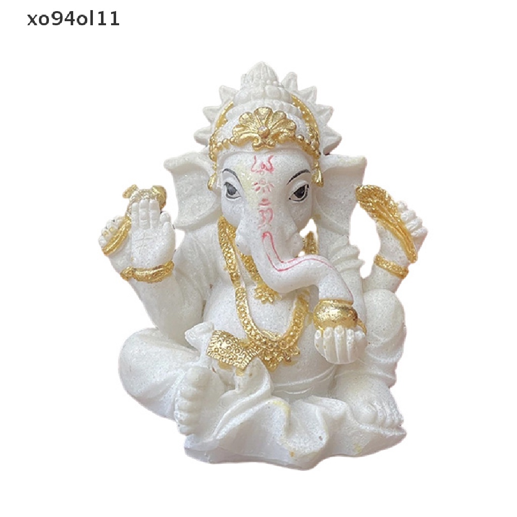 Xo Resin Kreatif Gajah Kecil Dewa Dekorasi Thai Thai Thai India Festival Kantor Rumah Hadiah Ganesha Vintage Ornamen OL