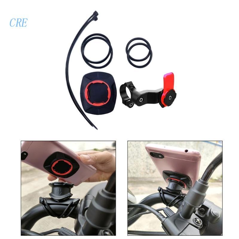 Cre Stang Motorcyle Phone Mounting Cradle Bracket Base Dengan Ring Adaptor Penyerap Goncangan Anti Shedding Scooter Phone S