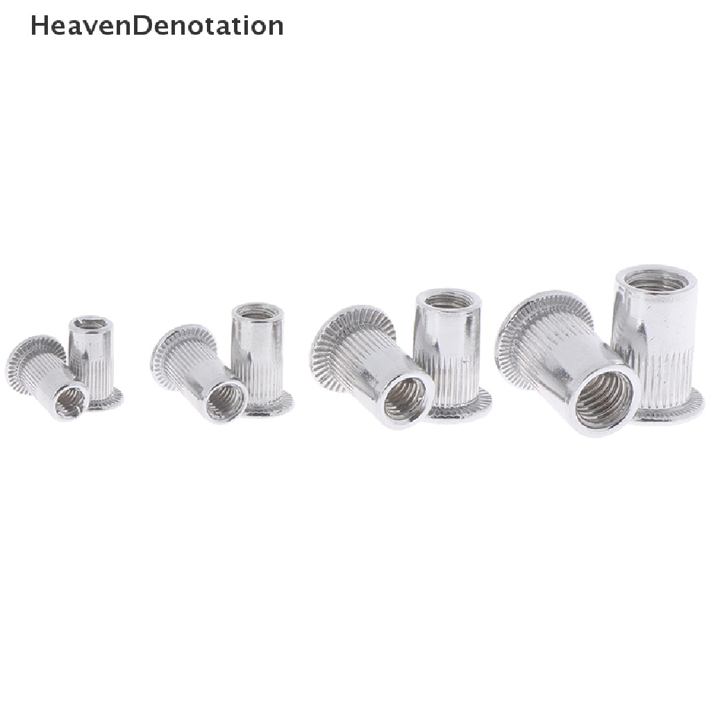 [HeavenDenotation] Sisipan Mur Rivet Ulir Aluminium 100x Baja Rivnut Nutsert M4/M5/M6/M8 Set  Hdv