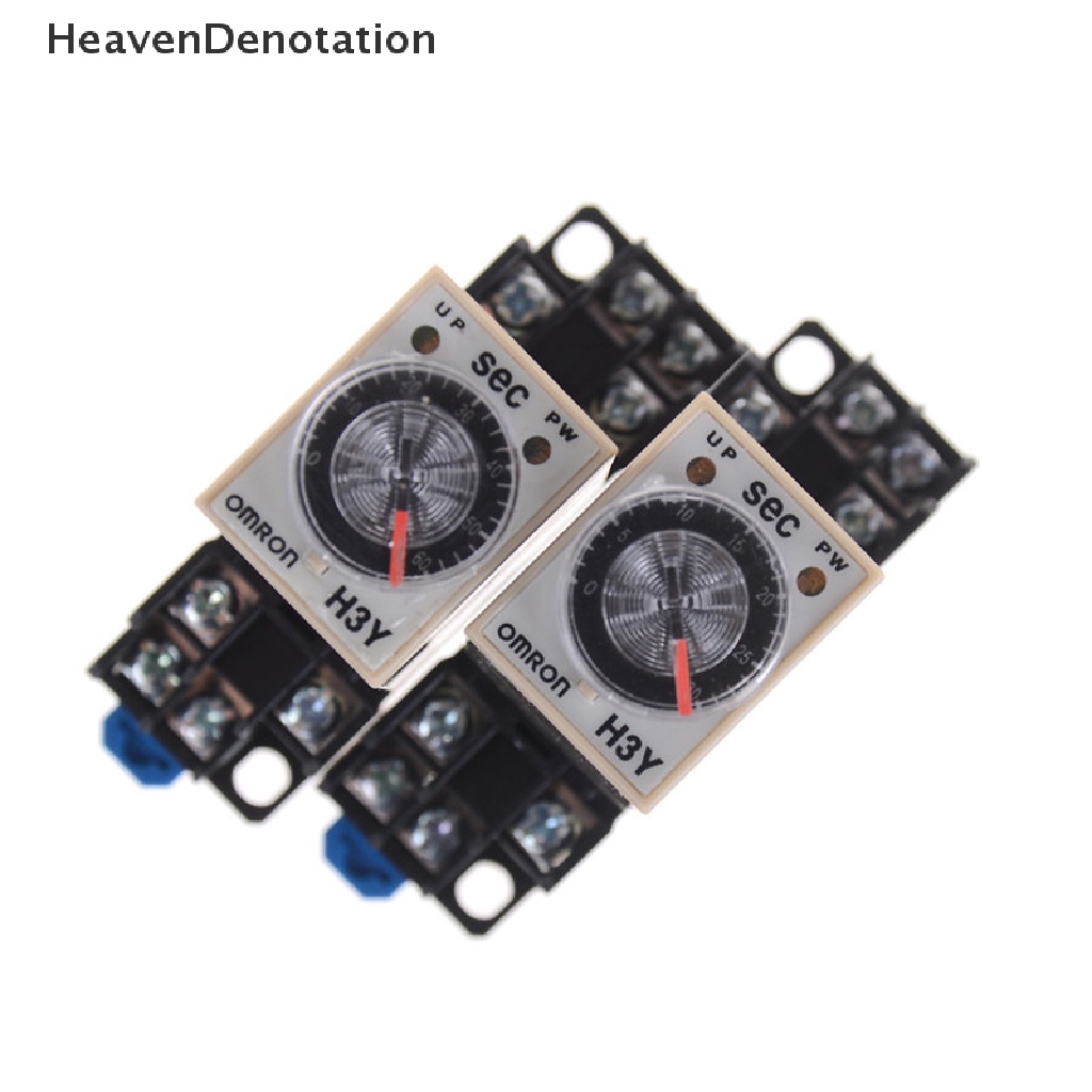 [HeavenDenotation] 220v H3Y-2 Power On Time Relay Delay Timer 0-30s/60s DPDT &amp; Base Socket HDV