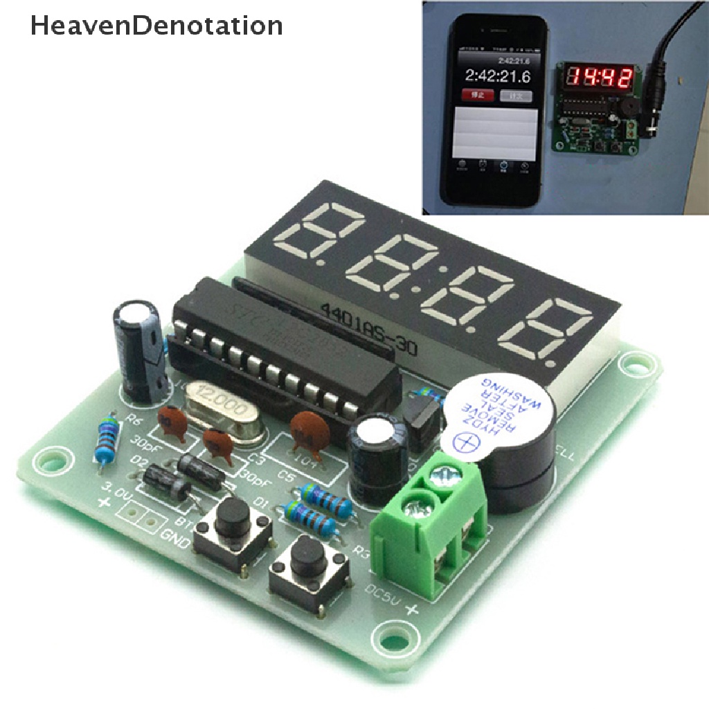 [HeavenDenotation] At89c2051 Digital 4mata Jam Elektronik Produksi Elektronik Suite DIY Kit HDV