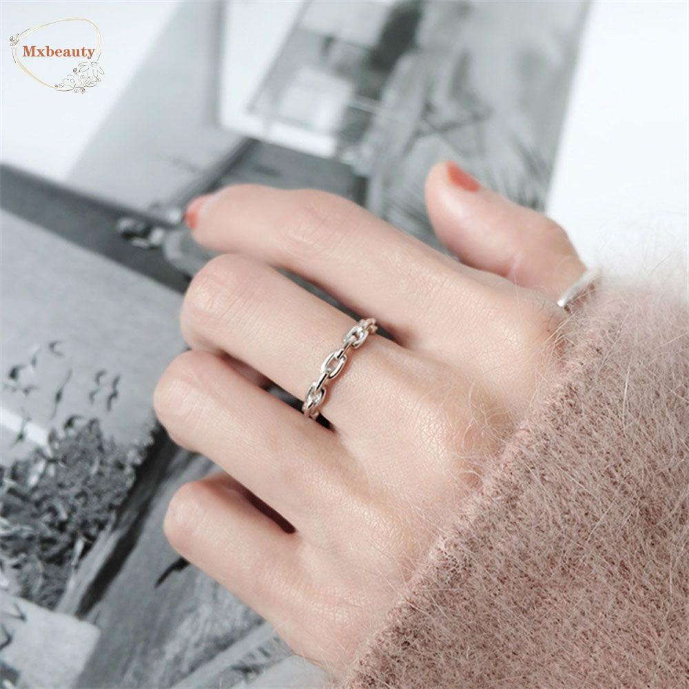 MXBEAUTY Genuine Finger Ring  Jewelry Thumb Ring Party Knuckle Chain Shape Trend Vintage Simple Fashion Accessories/Multicolor