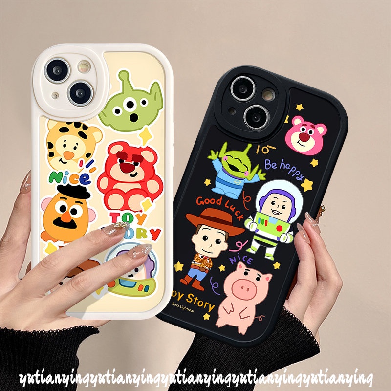 Lovely Strawberry Bear Lotso Case For Infinix Hot 10s 11 11s 10 Lite 10T Note 8 Hot 10 11 10s 11s 9 Play 10T Smart 6 5 Lens Protector Soft Cute Cartoon Toy Story Tpu Back Cover