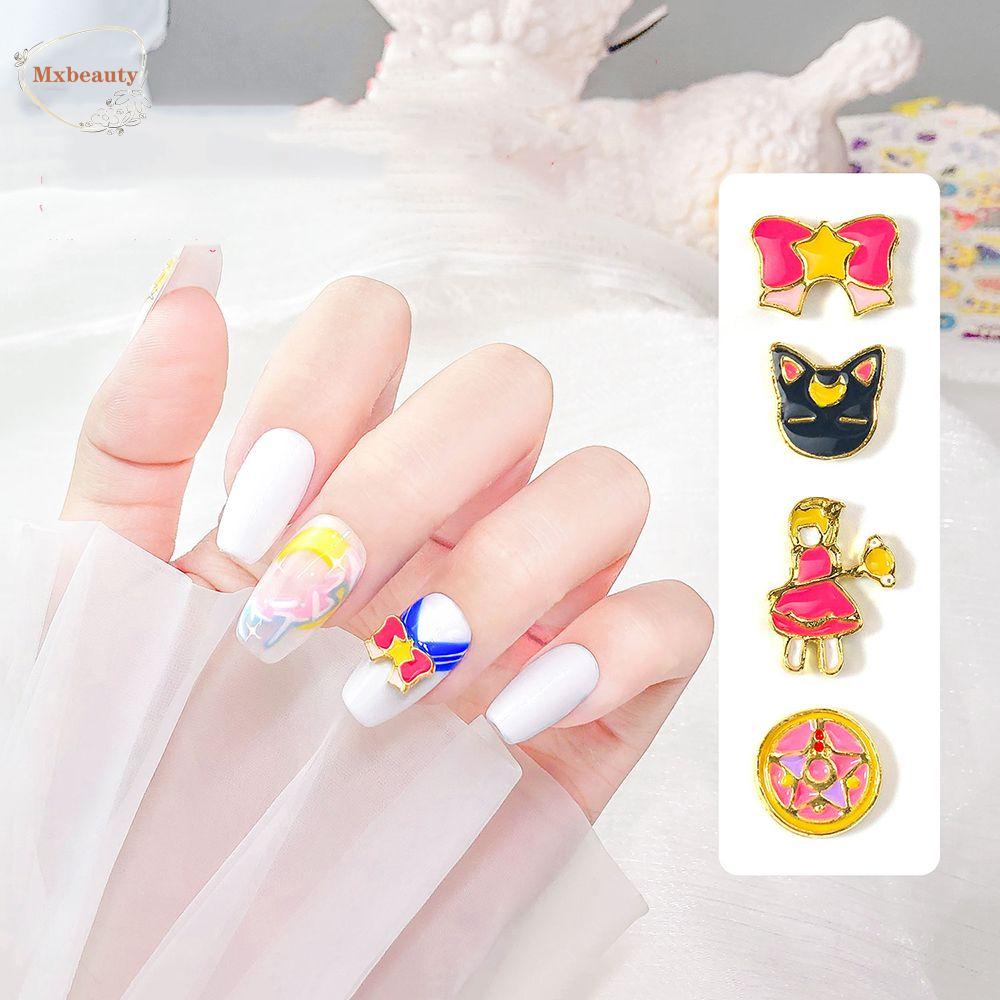 Mxbeauty Sailor Moon Stiker Kuku Alloy Lucu Tahan Air Kartun DIY Nail Art Dekorasi