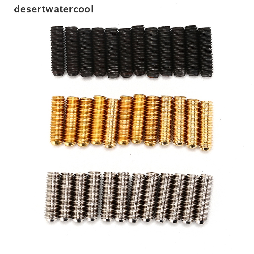 Deid 12PCS Pelana Jembatan Gitar Bass Elektrik Hexagon Sekrup Tremolo Bridge Hex Screw Martijn