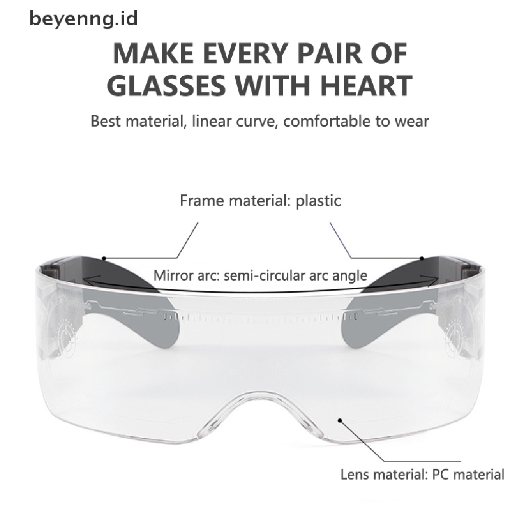 Beyen Kacamata Bercahaya LED Vintage Punk Kacamata Pria Wanita Fashion Pesta Natal Warna-Warni Menyala Kacamata Shades ID