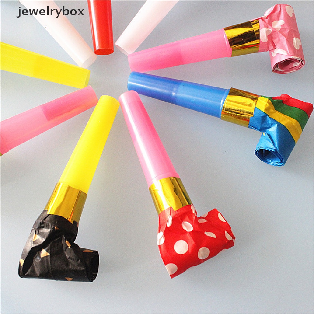 [jewelrybox] 10pcs/set Multicolor Party Blowouts Peluit Kid Pesta Ulang Tahun Nikmat Dekorasi Mainan Butik