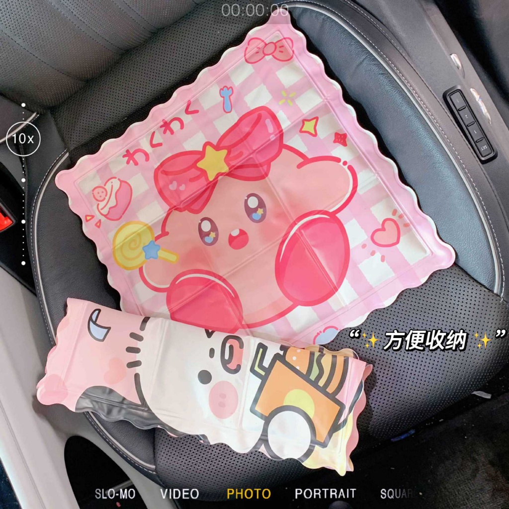 Bantal cushion Mobil Kartun Keren, Bantal gel Kreatif Mobil, Bantal Es Bernapas Mobil