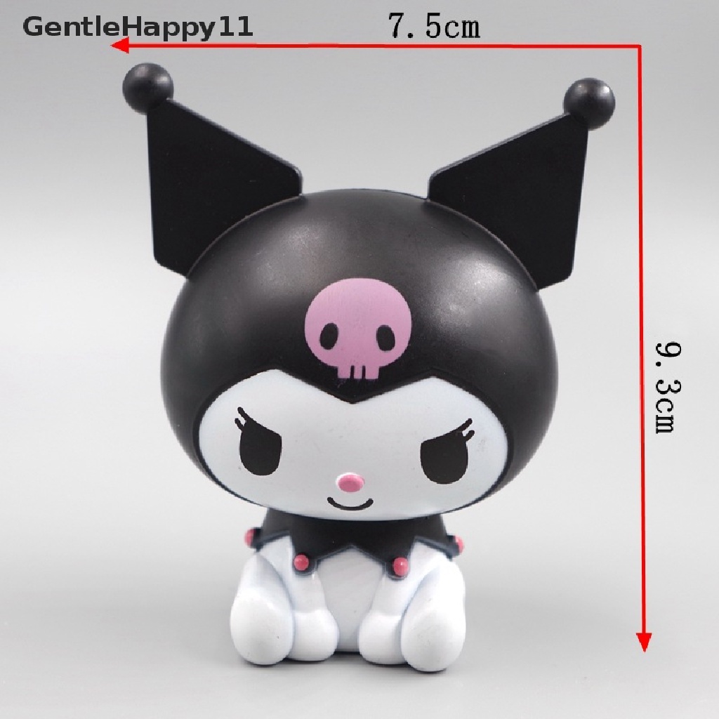 Gentlehappy Kawaii Sanrio Anime Figure Cinnamoroll Pachacco Kuromi Boneka Hello Kitty Figure id