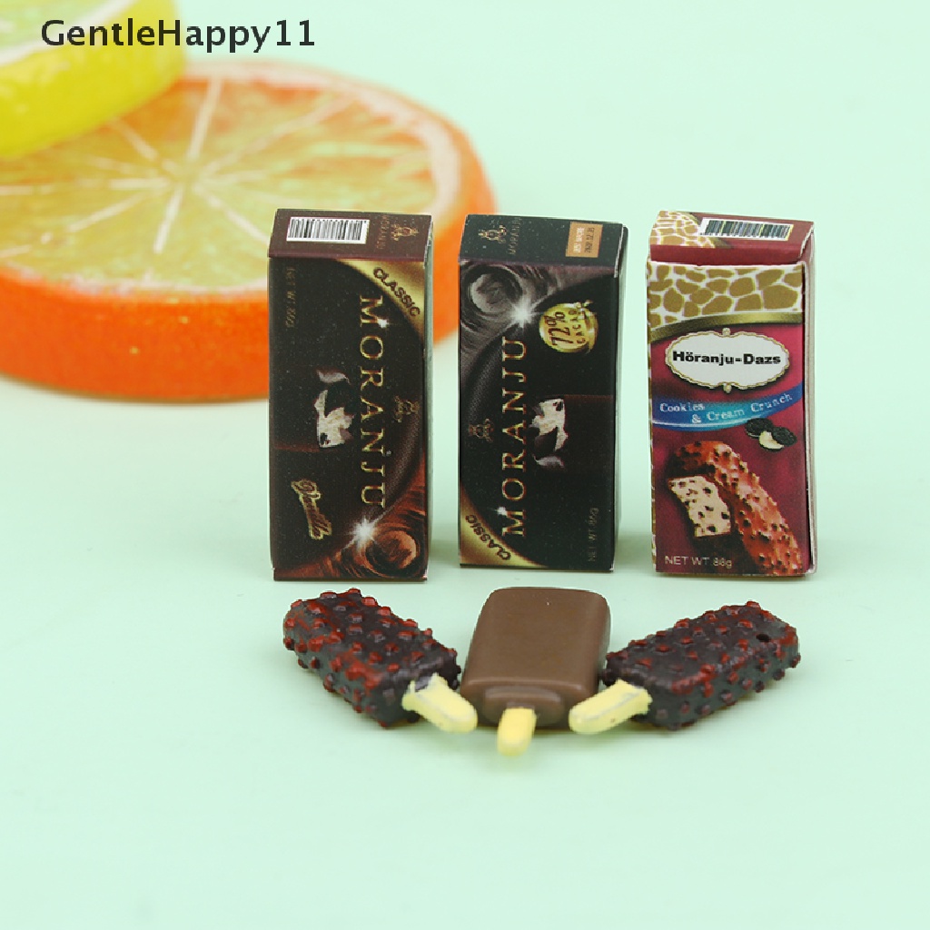 Gentlehappy1per12rumah Boneka Miniatur Makanan Lucu Mainan Es Krim Simulasi Mini Untuk Dekorasi Boneka id
