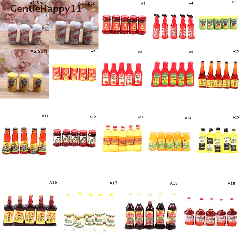 Gentlehappy 5pcs Miniatur Rumah Boneka Skala 1: 12peran Cina Pretend Food Untuk Mainan Boneka1Per12 id