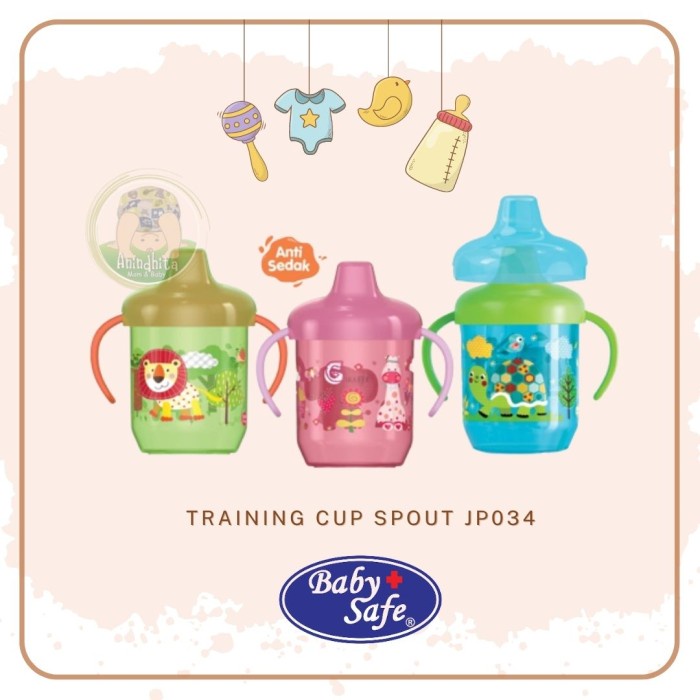 Training Cup Spout BABY SAFE JP034 Botol Minum Bayi Cucup 260ml