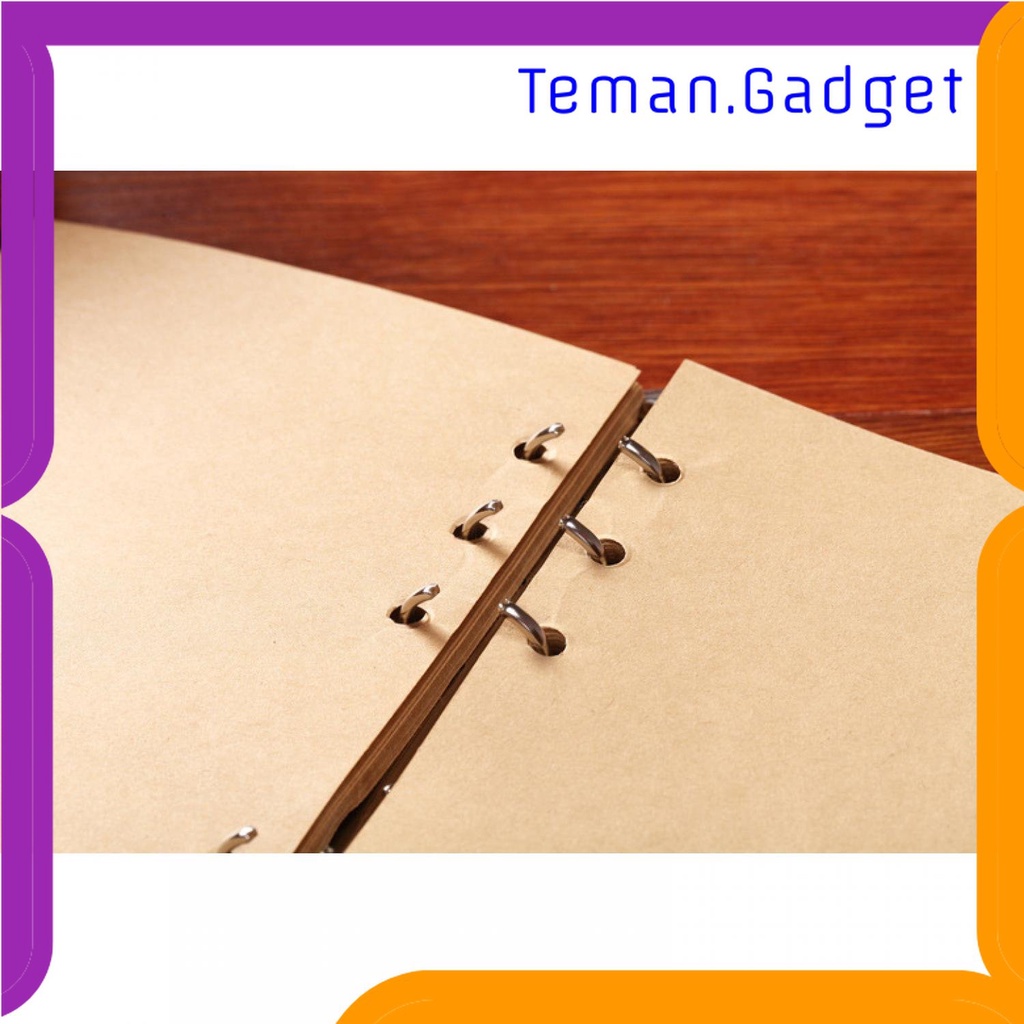 TG - ATK PHANTACI Buku Catatan Binder Kulit Retro Leaf Kertas B7 - BSD666