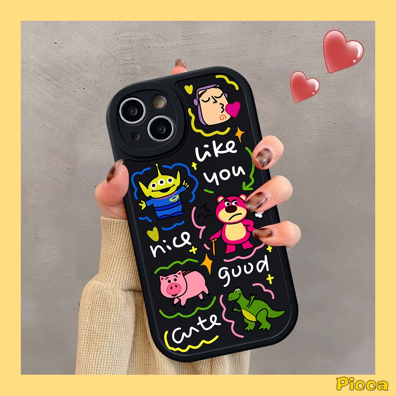 Casing Realme C53 C55 C35 C15 C25Y C11 C21Y C30 C30s C20 C12 C31 C25s 5i 7i 9i 6s 5 6i 8i 6 8 10 Pro 10Pro+C17 C20A C21 GT C3 Kartun Toy Story Cute Strawberry Bear Manyo Pig Sarung