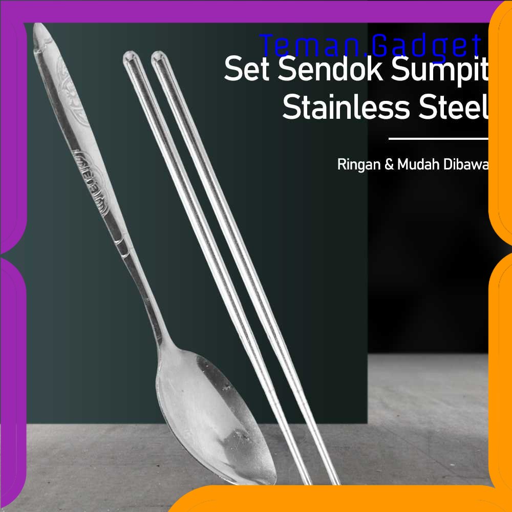 TG - DPR SPURK Set Sendok Garpu Sumpit Stainless Steel - SP055