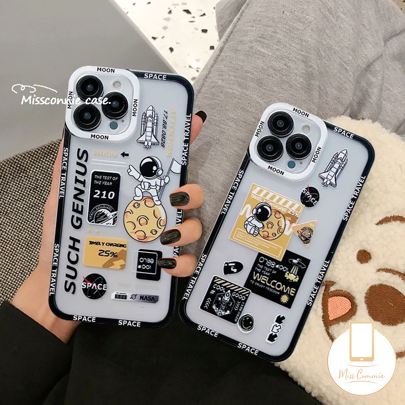 Case NASA Merk Trendy Infinix Hot 10 11s 11 9 12 Play Smart 4 5 6 Plus Hot 20 8 20s 10s 11s Nfc 10 Lite 12i 12pro Note 11 10 12 Pro 12 2023 Astronot Luar Angkasa Lucu TPU Lembut Sarung