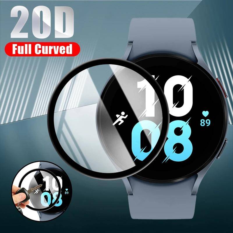 Pelindung Layar Melengkung 3D Untuk Samsung Galaxy Watch4 5 3 Pro 40mm 41mm 44mm 45mm Film Pelindung Lembut Anti Gores Untuk Samsung Acitve Fit2 40mm 44mm